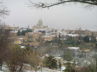 vista de segovia nevada